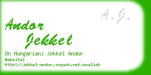 andor jekkel business card